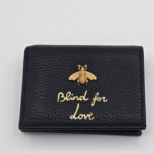 Gucci Blind For Love Black Leather Compact Wallet
